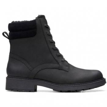 Bota militar plana mujer Clarks Orinoco2 Spice negro 37.5