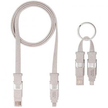 Mars Gaming MCA-ECO Pack 2 Cables de Carga ECO 50W USB 1m + Cable Llavero Multiconector USB-C/USB-A/MicroUSB/Lightning