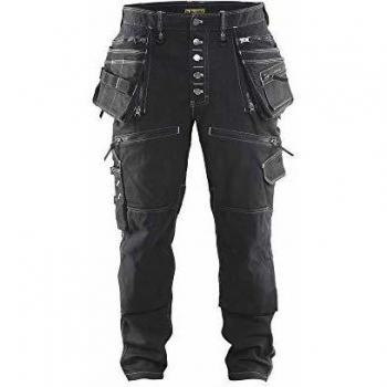 Pantalones de Trabajo Blaklader X1900 Artisan - Stretch Cordura® Denim T.52 - Negro