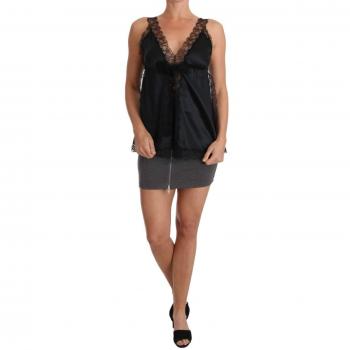 Dolce & Gabbana Lingerie Cami Black Lace Silk Stretch - IT38|XS