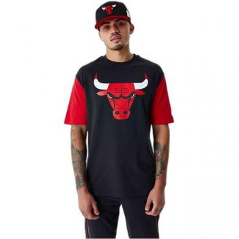 Camiseta New Era NBA Color Insert Chicago Bulls Manga Corta Negro Rojo Hombre