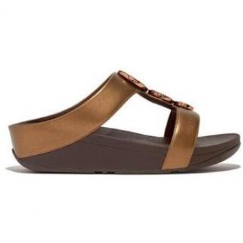 Chanclas FitFlop Halo Bead-Circle Metálicas H-bar