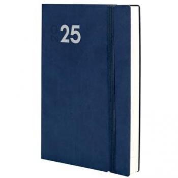 Finocam - Agenda Dynamic Mara 2025, encuadernada, 1 día por página, dimensiones 120x170 mm, color azul, multilingüe, periodo de enero 2025 a diciembre 2025 (12 meses