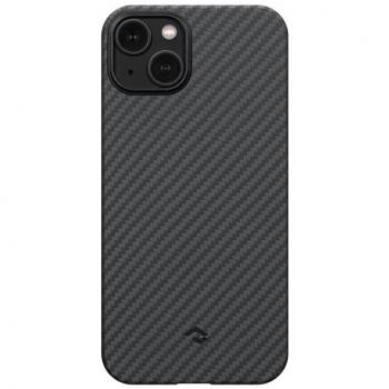 Funda Pitaka MagEz Case 3 1500D para iPhone 14 Plus - Tejido Negro/Grey Twill