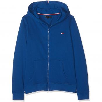 Tommy Hilfiger Hilfiger Logo Zip Hoodie, Capucha para Niños, Azul