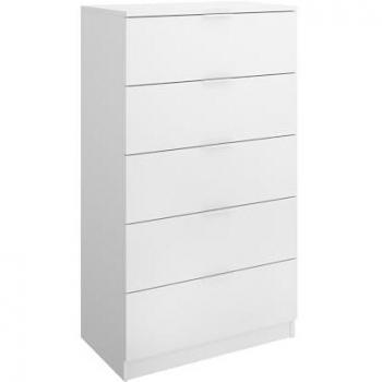 Xifonier Lago de 5 cajones - Blanco - 109.7 x 60.2 x 39 cm