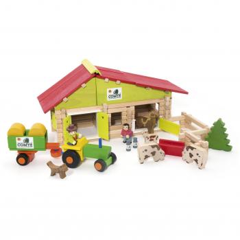 Figuras de Acción Jeujura Wooden Farm 140 Piezas Playset