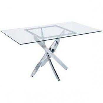Mesa De Comedor Thunder Forma Rectangular Inox 75X150x90 Cm