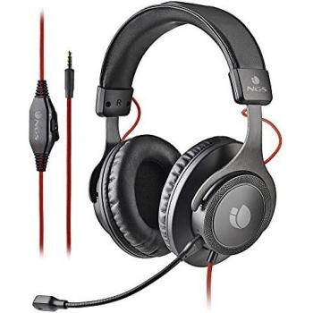 NGS Cross Trail Wired Headphones with Dual Microphone - 3.5mm Jack - Black