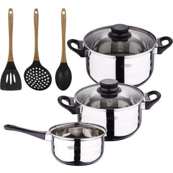 Pack San Ignacio Toledo Batería de Cocina 5 piezas + Bergner Foodies Utensilios de Cocina 3 piezas