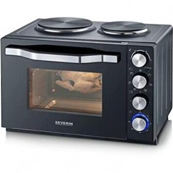 Severin RG 2374 Raclette con Piedra Natural, Plástico Acero Inoxidable, Negro