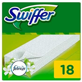Swiffer Paquete de Recambio de Toallitas Secas para Suelo con Aroma Febreze, 18 Unidades