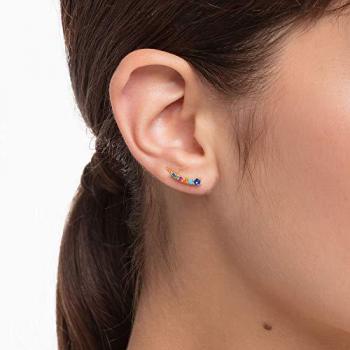 Thomas Sabo Multicoloured Ear Climbers with Glass-Ceramic Stone, Synthetic Corundum, and Synthetic Zirconia - H2158-488-7