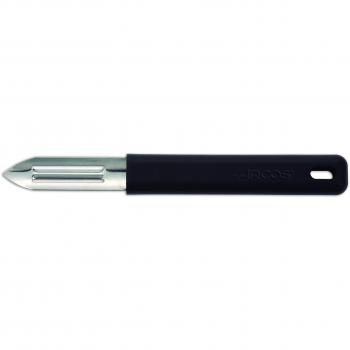 Arcos Gadgets Profesionales, Pelador de Patatas Pelapatatas Pelador de Verduras, Acero Inoxidable 60 mm, Mango de Polipropileno Color Negro