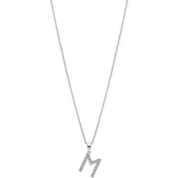 Collar con Inicial Lotus Silver LP1958-1/M de Plata para Mujer con Circonita