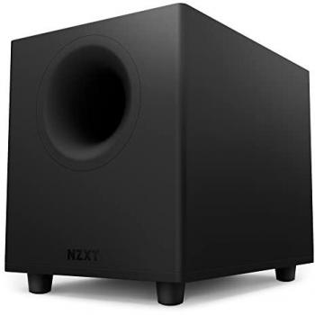 Subwoofer Gaming NZXT Relay 140W, Altavoz PC de 6.5, Bass potente, Control de Crossover y Fase, Color Negro