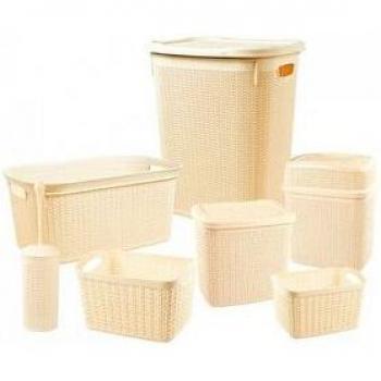 Kit para baño 7House 7 piezas crema
