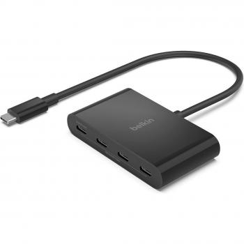 Belkin CONNECT USB-C™ to 4-Port USB-C Hub, Multiport Adapter Dongle with 4 USB-C 3.2 Gen2 Ports & 100W PD with Max 10Gbps High Speed Data Transfer for MacBook,