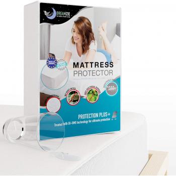 Dreamzie Protector Colchon Impermeable 80x190 - Cubre Colchon - Protector Funda Colchon Impermeable - Protector para Colchón Impermeable Cama 80x190