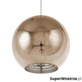 Lámpara colgante moderna de cristal dorado en forma de globo Asaro 1 luz