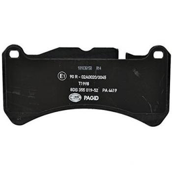 Juego de pastillas de freno HELLA 8DB 355 019-521 para Mercedes CLK y SLK, preparado para indicador de desgaste, incluye cuatro pastillas