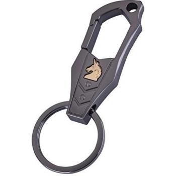 Llavero, diseño de llave de coche de regalo de soporte, liangery Business Anillos Cadenas Keychains de acero inoxidable para hombre, Tungsten Black