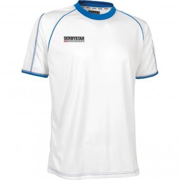 Derbystar Uni - Camiseta de equipación, tamaño M, Color Blanco/Azul