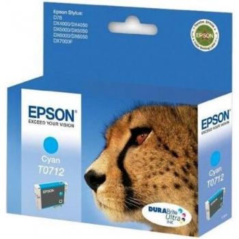 Epson T0712 cyan ink cartridge, 113 x 30 x 142 mm, 50 g