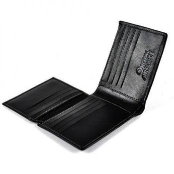 Royal Air Force Embossed Logo Tri-Fold Leather Wallet with ID Flap