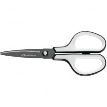 Rexel X3 - Tijeras con revestimiento antiadherente, color gris y negro
