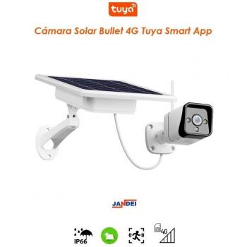 Cámara de Videovigilancia Solar 4G Bullet con App Tuya y Lente de 4mm - Jandei