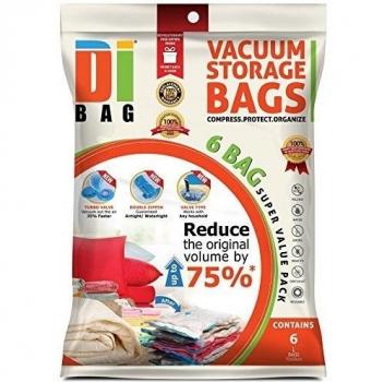 DIBAG ® - 6 Piezas (70*50 cm) Bolsas de almacenaje al vacío .Bolsas ahorradoras de espacio para ropa, edredones , mantas & almohadas