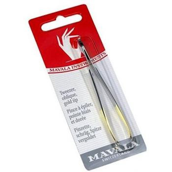 Mavala Diagonal Hair Removal Tweezer with Gold Tips