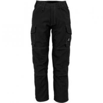 Pantalones de Trabajo Mascot New Haven, Servicio, Color Negro, Talla 90C60 (L35W44.5), con Bolsillos Grandes en Muslos