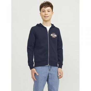 Sudadera con Capucha y Cremallera Logo para Niño Jack & Jones Navy Blazer Regular Fit