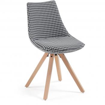 Kave Home Silla Avenue, negro y blanco