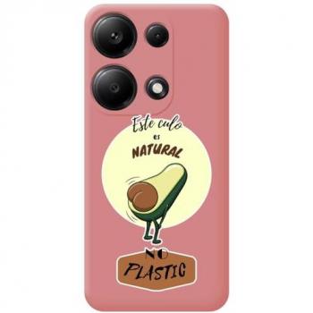 Funda Silicona Líquida Rosa con Diseño Culo Natural para Xiaomi Poco M6 Pro 4G
