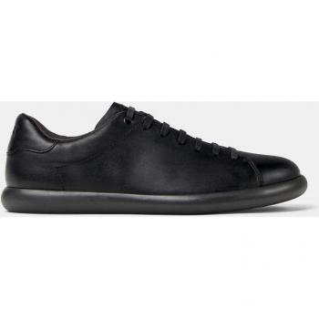 Camper - Zapatillas de piel de hombre Pelotas Soller lisas con cordones, color negro, talla 42