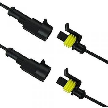 2pcs 1-Pin etanche conector eléctrico enchufe coches pines con Wire AWG Marina