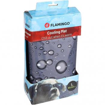 Almohadilla refrigerante Flamingo Drop, gris - Tamaño L: 90 x 50 cm (L x An)