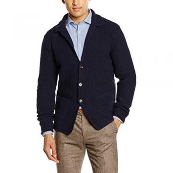 Scalpers Milano 03, Cárdigan para Hombre, Navy, M
