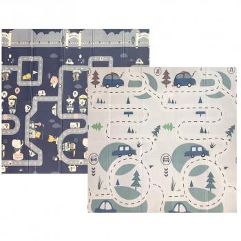 Alfombra de Juegos 180x200cm Cars Azul Bimbidreams