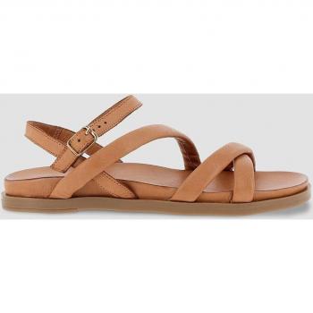 Sandalias Brisa - Sandalias de mujer con cierre de hebilla en color marrón.