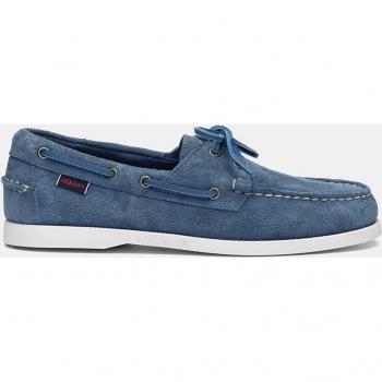 Sebago Men's Blue Suede Boat Shoes Portland Flesh Out