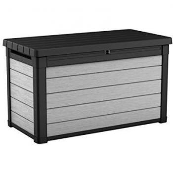 Keter Denali 100 - Arcón Exterior Denali, 390 litros, gris, 122.9 x 62.1 x 70.6 cm