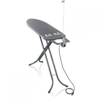Tabla de planchar Leifheit Air Board M Black Plus con superficie negra y antracita