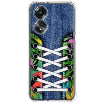 Funda Antigolpes de Silicona para Oppo A58 4G con Diseño de Zapatillas 13 Dibujos