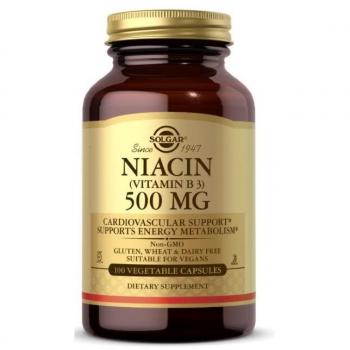 Solgar Niacin (Vitamin B3) 500 mg - 100 Vegan Capsules