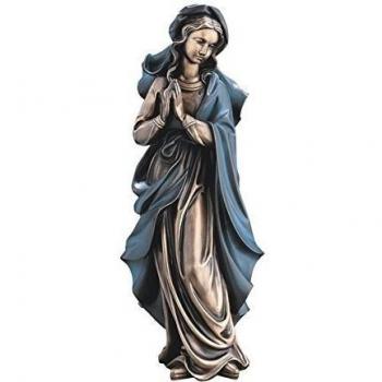 serafinum rezando madonne Figura de bronce - Vergine del Carmine, azul, 95x40x23cm