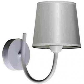 Lampara Aplique Guadalajara 1xe14 Blanca Pantalla Blanca de FABRILAMP.